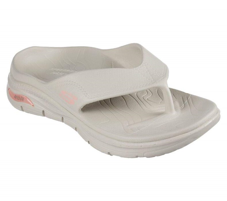 Dámské Sandály Skechers Foamies: Arch Fit Béžový | IRCQVOL-14