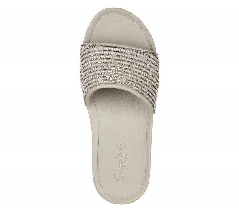 Dámské Sandály Skechers Foamies: Cali Charm - Be Fancy Šedé Hnědé | LWIQHKP-04