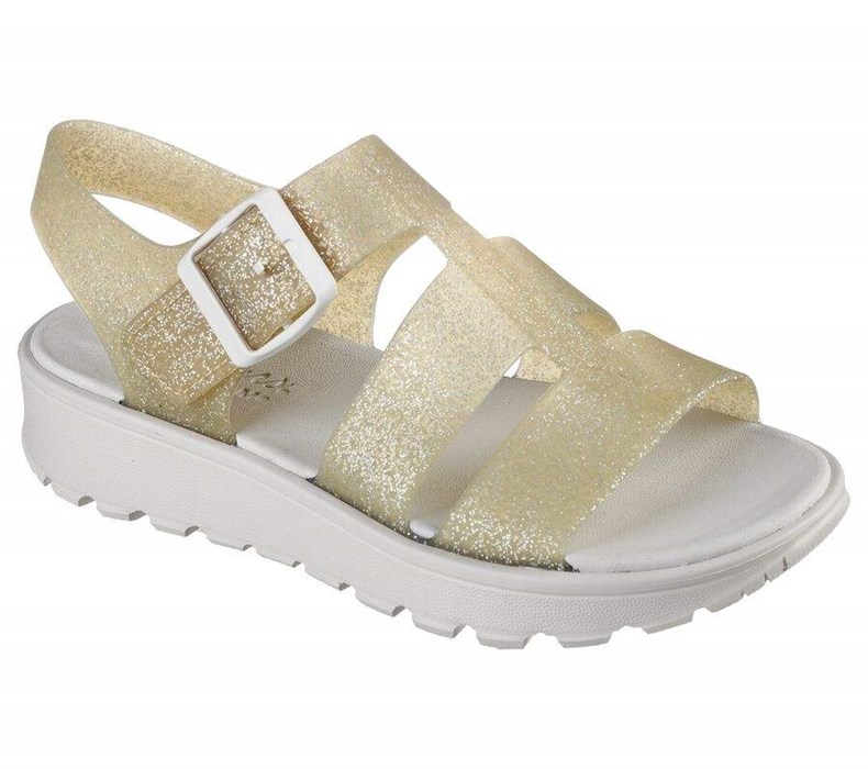 Dámské Sandály Skechers Foamies: Footsteps - Glitter\'fied Zlaté | ZVCANEW-48