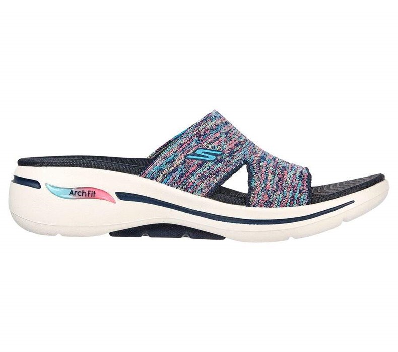 Dámské Sandály Skechers GO WALK Arch Fit - Sweet Bliss Tmavě Blankyt Viacfarebný | GNZSTXR-36