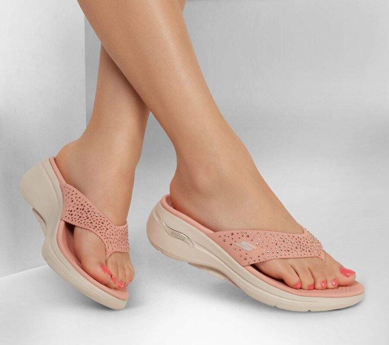 Dámské Sandály Skechers GO WALK Arch Fit - Dazzle Růžové | JRDGMCH-52