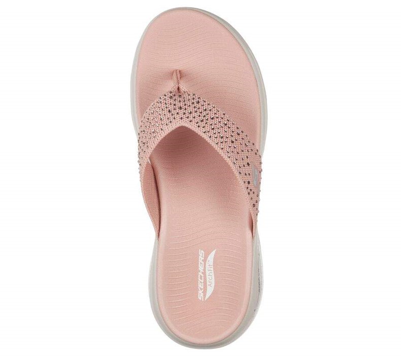 Dámské Sandály Skechers GO WALK Arch Fit - Dazzle Růžové | JRDGMCH-52