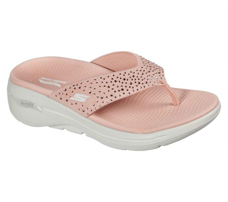 Dámské Sandály Skechers GO WALK Arch Fit - Dazzle Růžové | JRDGMCH-52