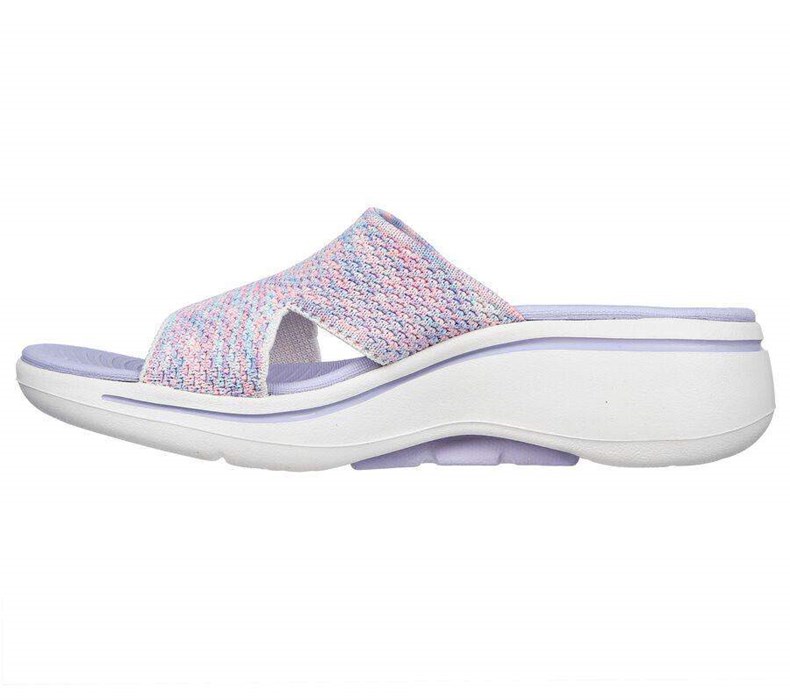 Dámské Sandály Skechers GO WALK Arch Fit - Sweet Bliss Šedé Viacfarebný | LPWNRAS-29