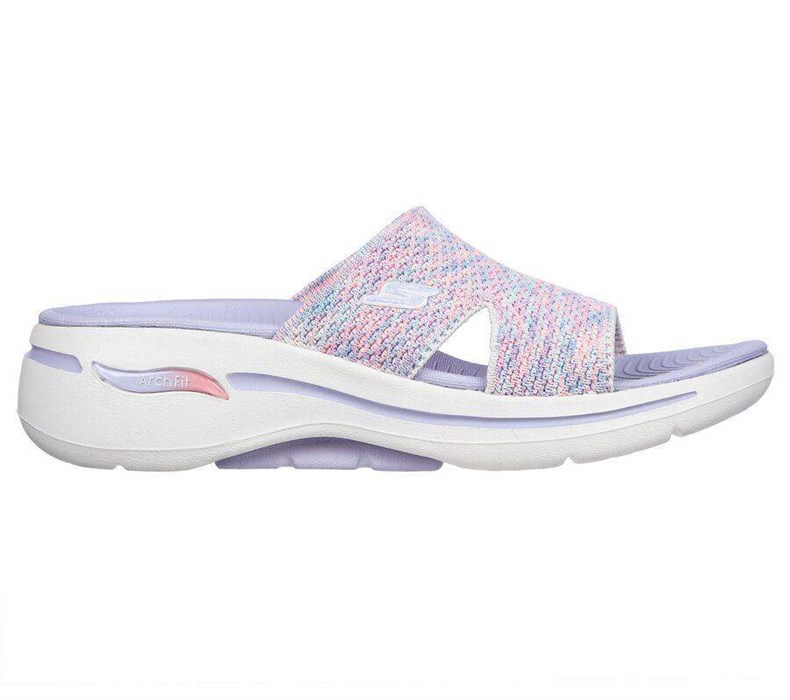 Dámské Sandály Skechers GO WALK Arch Fit - Sweet Bliss Šedé Viacfarebný | LPWNRAS-29