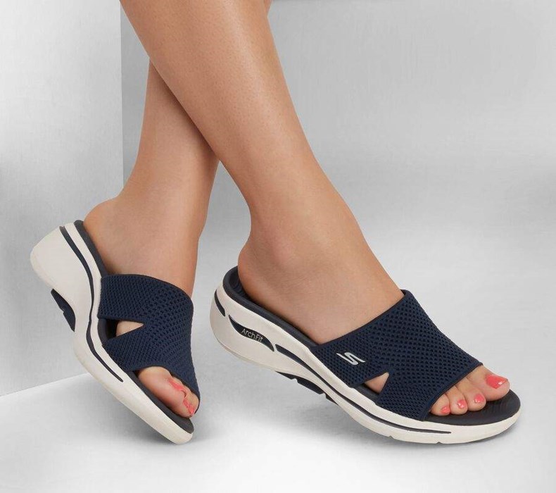 Dámské Sandály Skechers GO WALK Arch Fit - Worthy Tmavě Blankyt | RNEFIPA-26