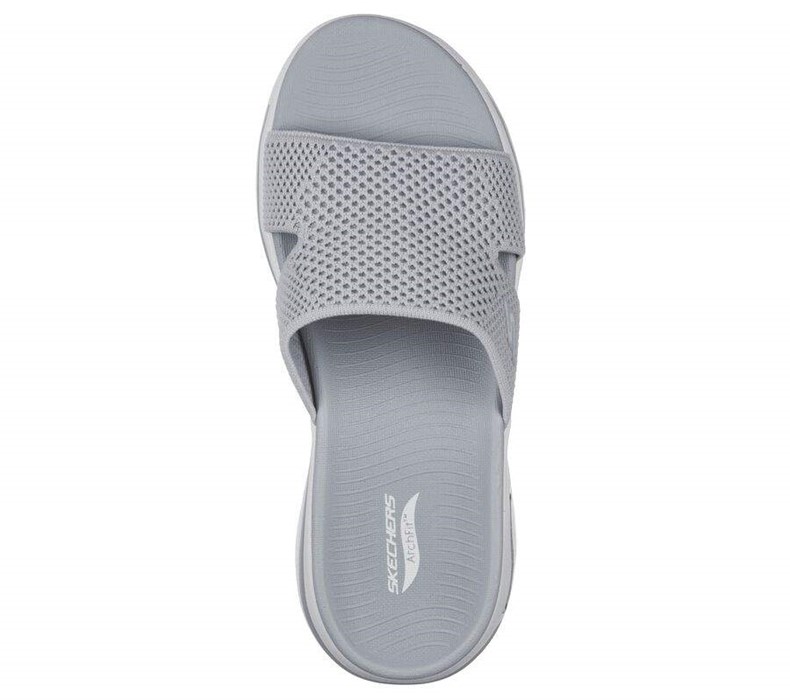 Dámské Sandály Skechers GO WALK Arch Fit - Worthy Šedé | TRCHEFY-93