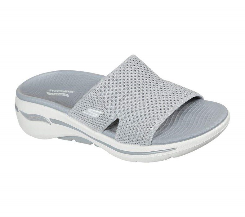 Dámské Sandály Skechers GO WALK Arch Fit - Worthy Šedé | TRCHEFY-93