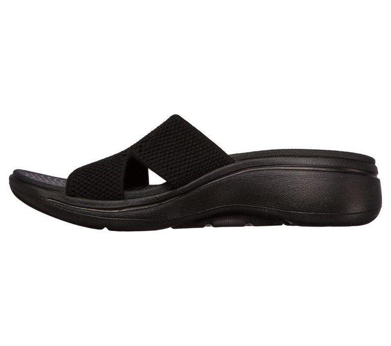 Dámské Sandály Skechers GO WALK Arch Fit - Worthy Černé | UDHWPTB-50