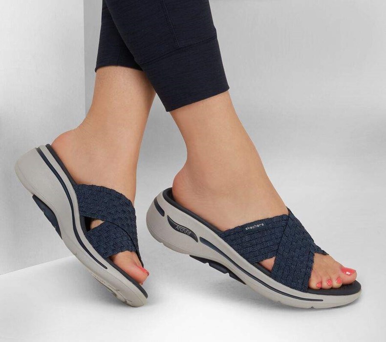 Dámské Sandály Skechers GO WALK Arch Fit - Wondrous Tmavě Blankyt | UXOWJSY-78