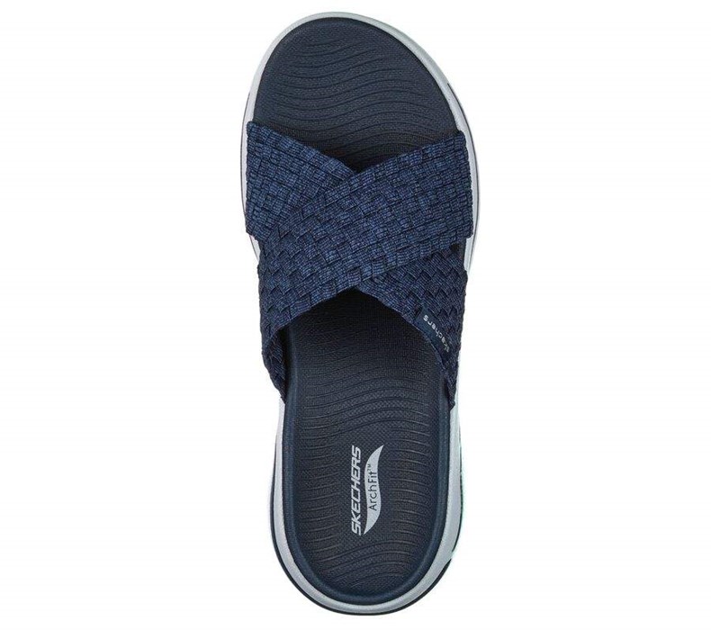 Dámské Sandály Skechers GO WALK Arch Fit - Wondrous Tmavě Blankyt | UXOWJSY-78