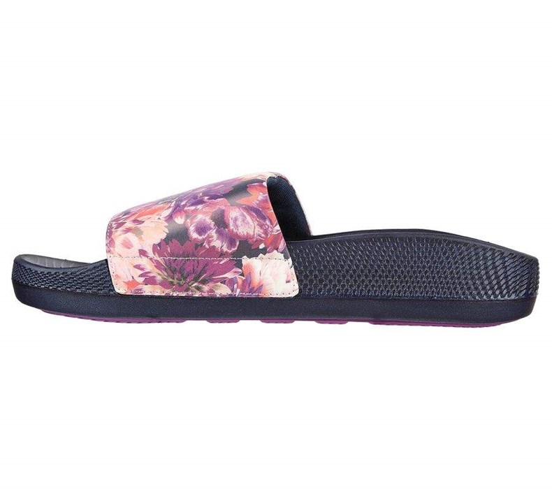 Dámské Sandály Skechers Hyper Pantofle - Floral Blooms Tmavě Blankyt Viacfarebný | AXHBKOE-75