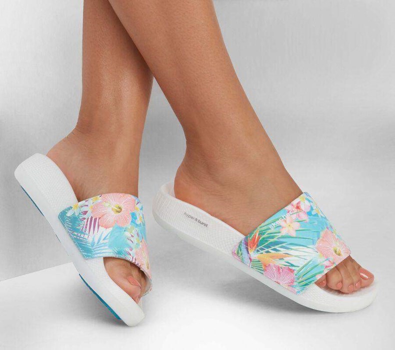 Dámské Sandály Skechers Hyper Pantofle - Tropical Bílé Viacfarebný | EWCYXLT-59