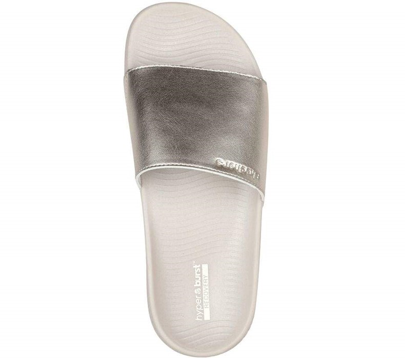 Dámské Sandály Skechers Hyper Pantofle - Shine On Zlaté | ITAXJZL-86