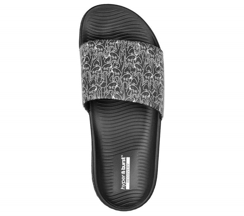 Dámské Sandály Skechers Hyper Pantofle - Puppy Love Černé | ZQCHPAY-38