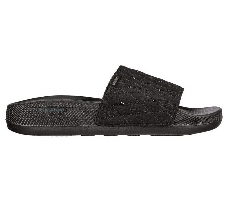 Dámské Sandály Skechers Hyper Pantofle - Snazzy Černé | ZQHKYXM-47