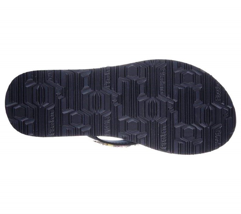 Dámské Sandály Skechers Meditation - Daisy Delight Tmavě Blankyt | RSFDHUL-65