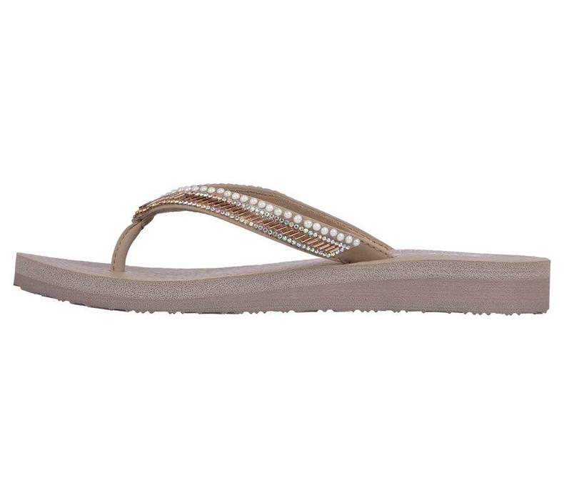 Dámské Sandály Skechers Meditation - Fancy Pearl Šedé Hnědé | WGIYBDU-20