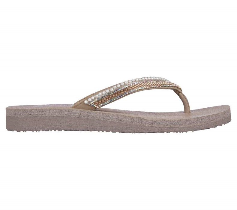 Dámské Sandály Skechers Meditation - Fancy Pearl Šedé Hnědé | WGIYBDU-20