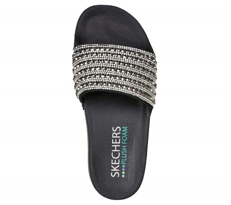 Dámské Sandály Skechers Pop Ups - Rocker Glam Černé | VAUNREZ-13