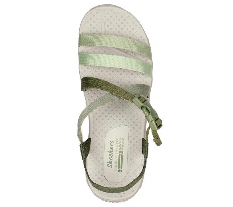 Dámské Sandály Skechers Reggae - On the Coast Olivy Zelené | VMLEQAF-96