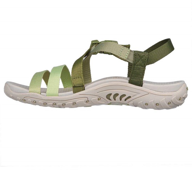 Dámské Sandály Skechers Reggae - On the Coast Olivy Zelené | VMLEQAF-96