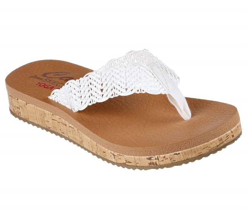 Dámské Sandály Skechers Sandcomber Bílé | VWJKEBR-95