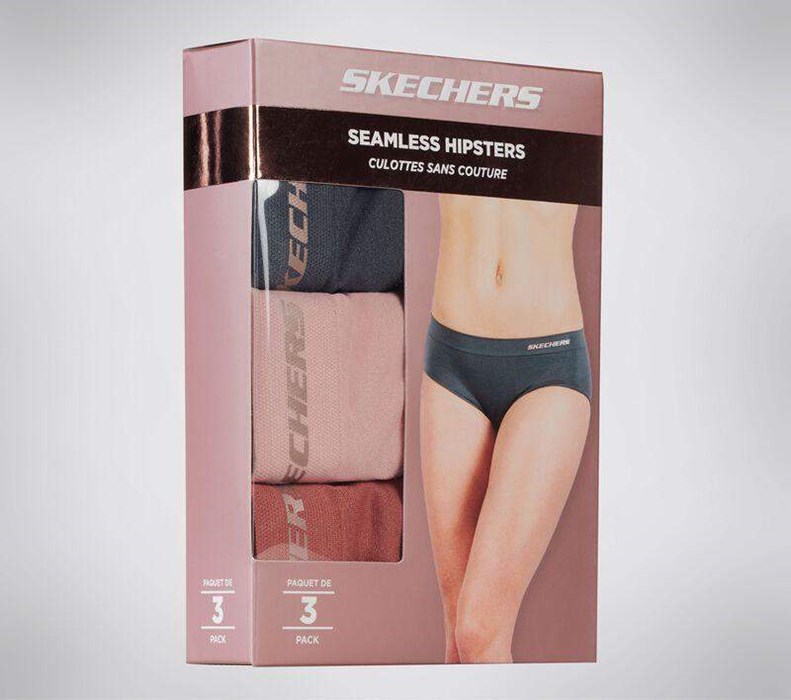 Dámské Spodní Prádlo Skechers 3 Pack of Solid Hipster Briefs Růžové Šedé | JPBSAVF-75