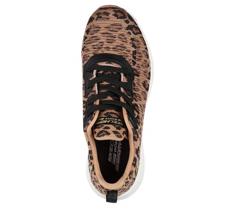 Dámské Tenisky Skechers BOBS Sportovní Squad - Mighty Cat Leopard | LIKEBJX-20