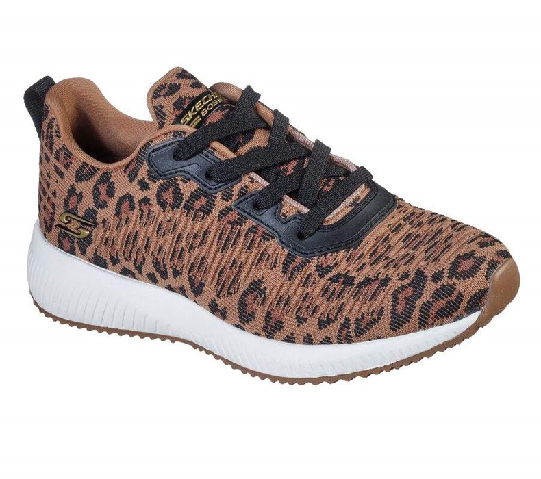 Dámské Tenisky Skechers BOBS Sportovní Squad - Mighty Cat Leopard | LIKEBJX-20