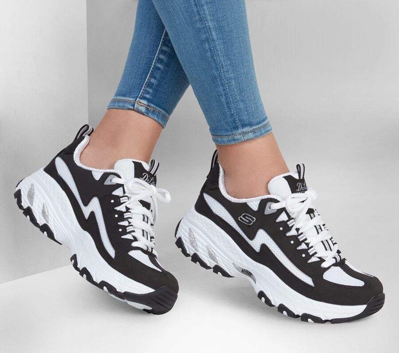 Dámské Tenisky Skechers D'Lites Arch Fit - Better Me Černé Bílé | GZEDWMP-36