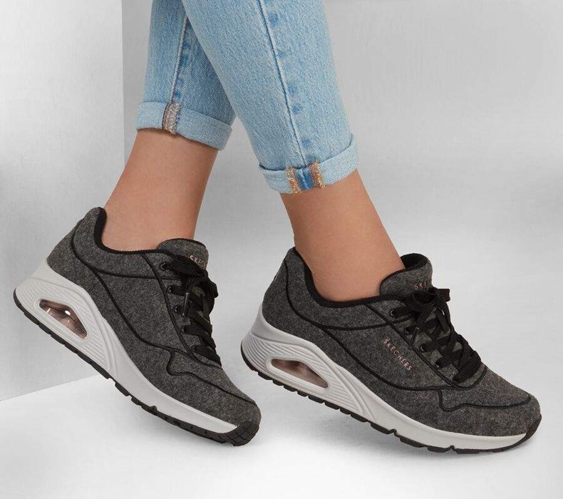 Dámské Tenisky Skechers Uno - Woolina Šedé | FVLGDSI-67