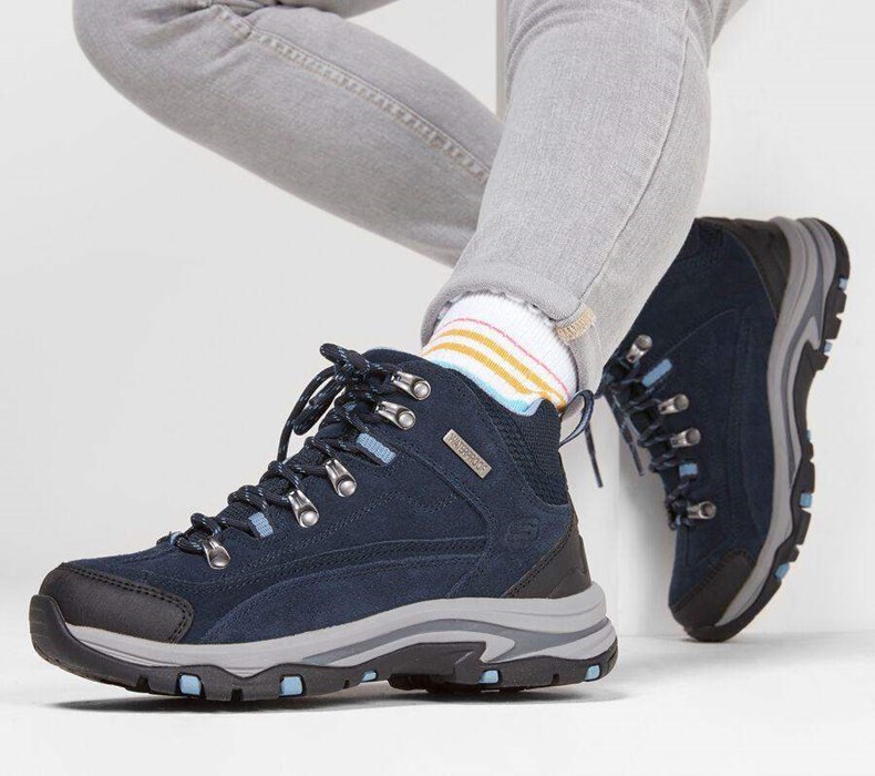 Dámské Trailové Boty Skechers Relaxed Fit: Trego - Alpine Trailové Tmavě Blankyt Šedé | OKDEMLP-64