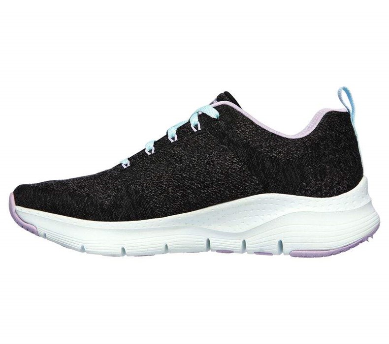 Dámské Trekové Boty Skechers Arch Fit - Comfy Wave Černé Levandule | DAMROFJ-82