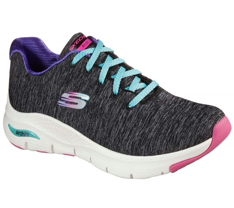 Dámské Trekové Boty Skechers Arch Fit - Pillow Walker Černé Viacfarebný | HVKMAPJ-53