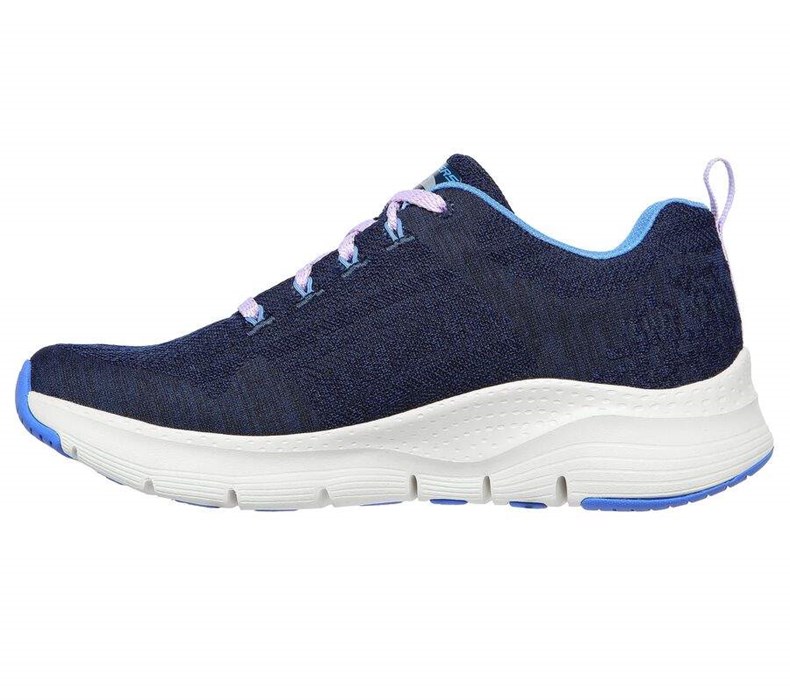 Dámské Trekové Boty Skechers Arch Fit - Comfy Wave Tmavě Blankyt Blankyt | MDEWCPN-41