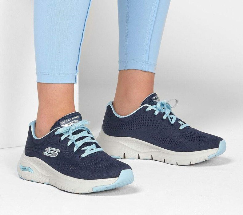 Dámské Trekové Boty Skechers Arch Fit - Big Appeal Tmavě Blankyt Světle Blankyt | TCWQEOD-59