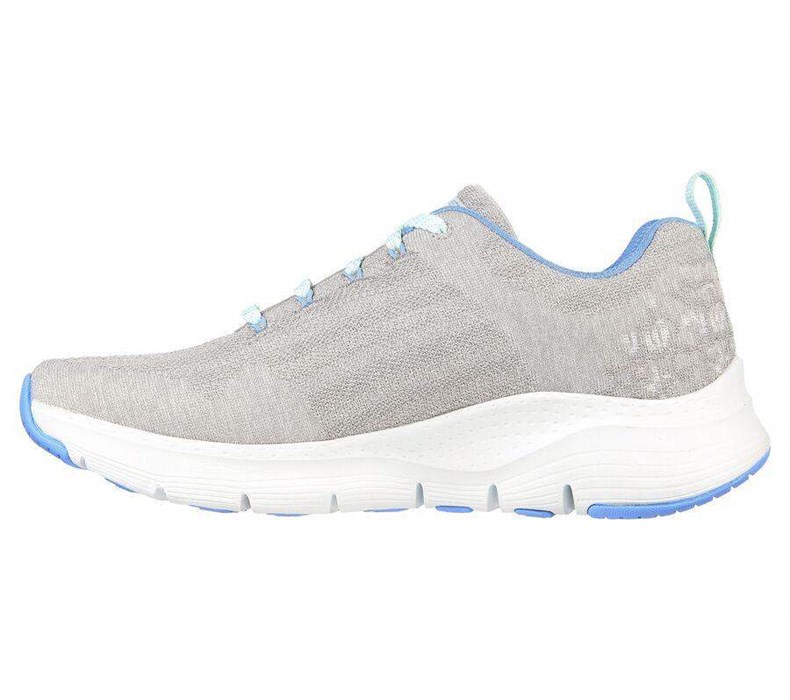 Dámské Trekové Boty Skechers Arch Fit - Comfy Wave Světle Šedé Blankyt | XJKGYSO-57