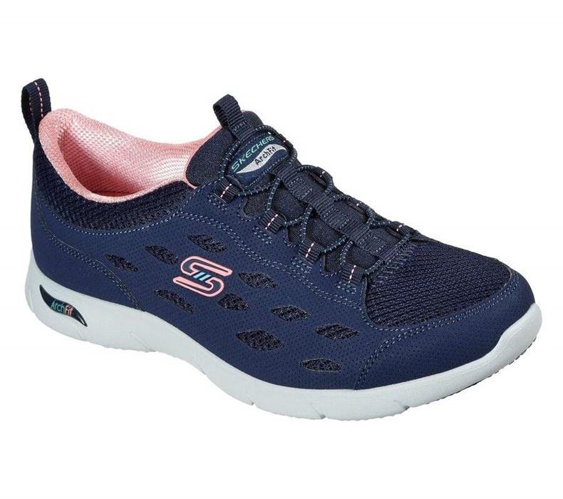 Dámské Trekové Boty Skechers Arch Fit Refine Tmavě Blankyt Koralove | PRZCJSB-75