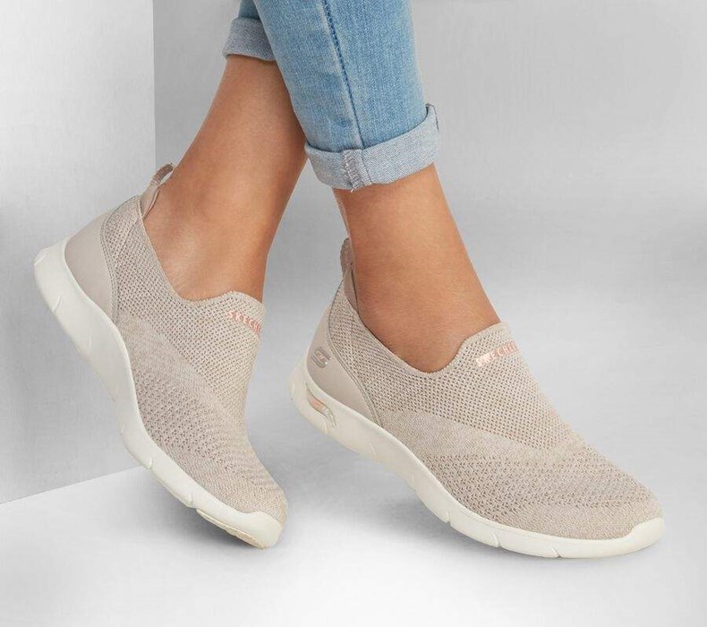 Dámské Trekové Boty Skechers Arch Fit Refine - Don't Go Béžový | PYZLFTA-65