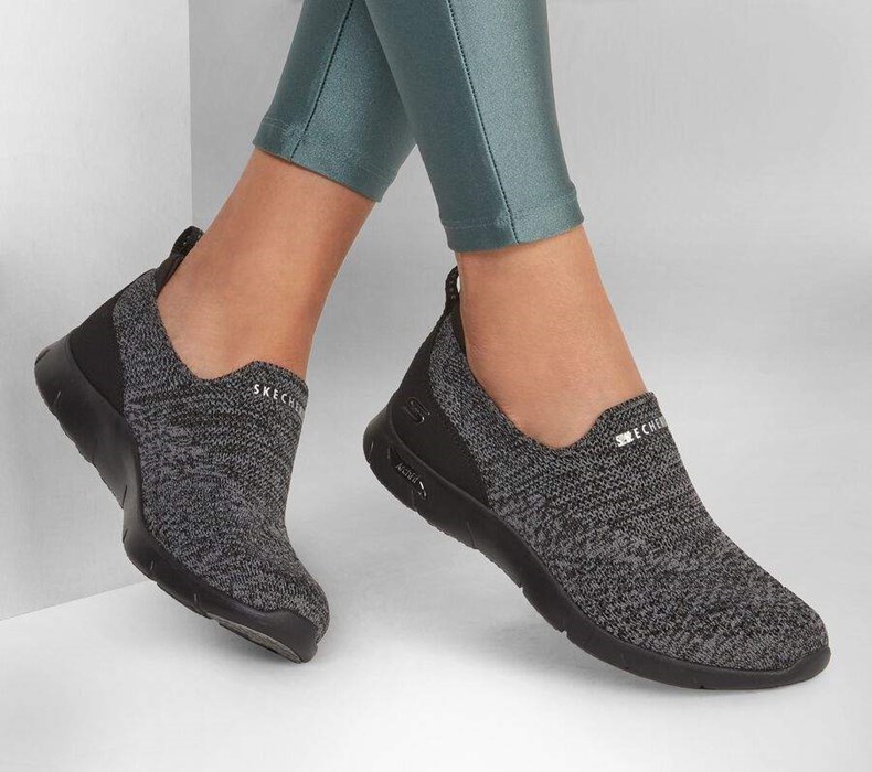 Dámské Trekové Boty Skechers Arch Fit Refine - Don't Go Černé Šedé | QLTRNKJ-07