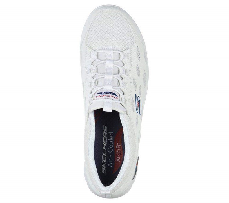 Dámské Trekové Boty Skechers Arch Fit Refine Bílé Tmavě Blankyt | XYJINZB-85