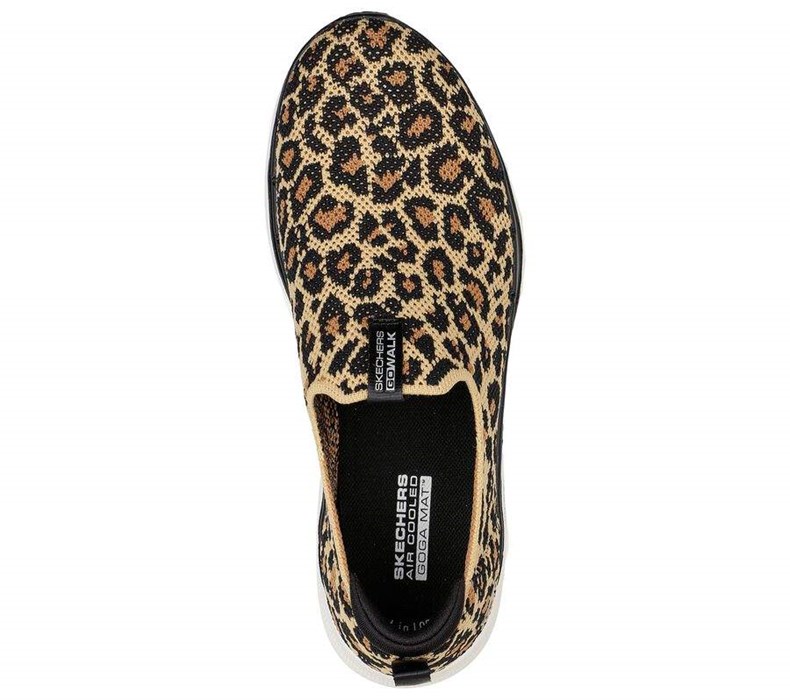 Dámské Trekové Boty Skechers GO WALK 6 - Lynx Leopard | FLXCKYE-51