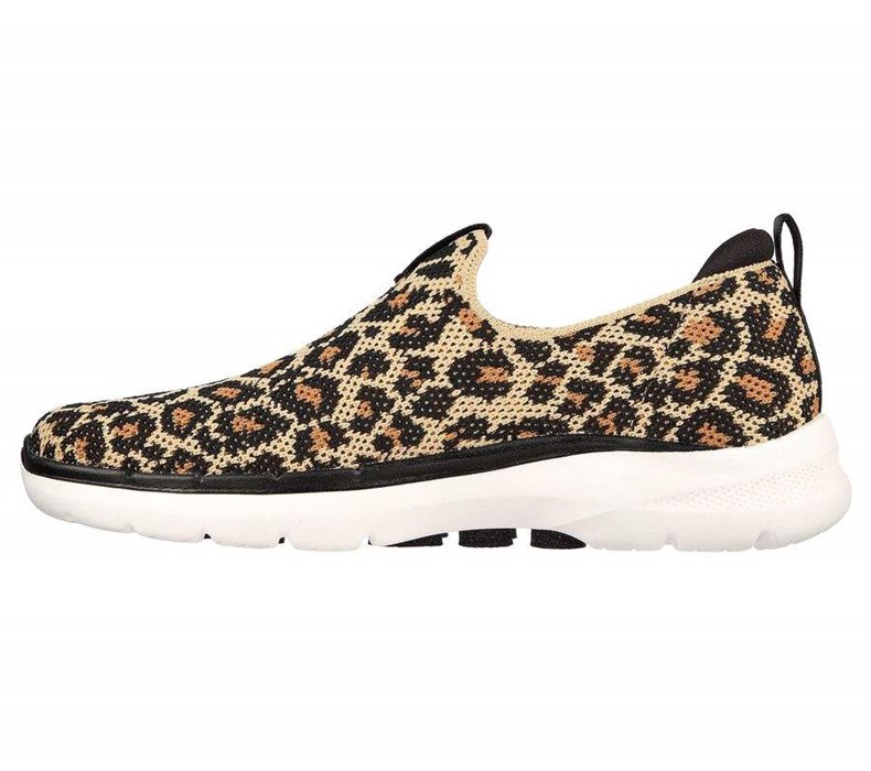 Dámské Trekové Boty Skechers GO WALK 6 - Lynx Leopard | FLXCKYE-51