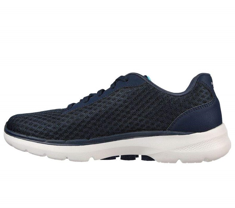 Dámské Trekové Boty Skechers GO WALK 6 - Iconic Vision Tmavě Blankyt Tyrkysové | MYGPNQJ-75