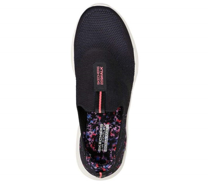 Dámské Trekové Boty Skechers GO WALK 6 - Floral Sunrise Černé Viacfarebný | YCBVGNM-91