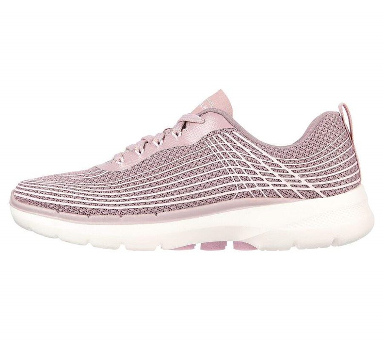 Dámské Trekové Boty Skechers GO WALK 6 - Stunning Glow Fialové | YENSVRC-41