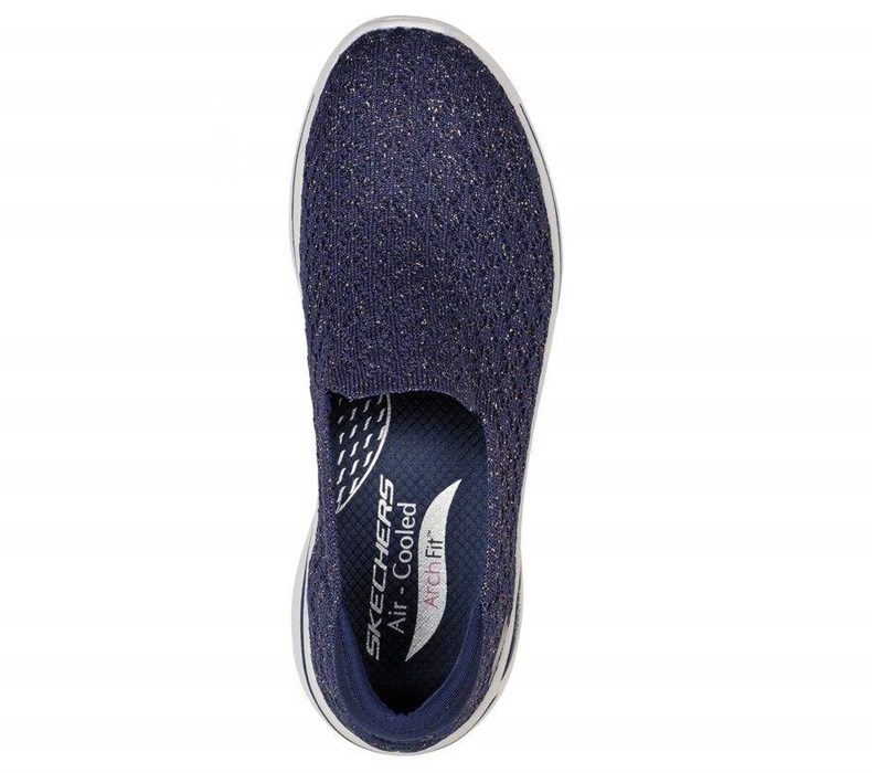 Dámské Trekové Boty Skechers GO WALK Arch Fit Tmavě Blankyt Šedé | AKGBTNL-56