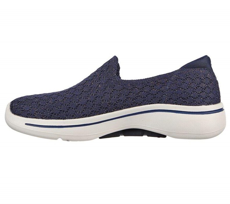 Dámské Trekové Boty Skechers GO WALK Arch Fit Tmavě Blankyt Šedé | AKGBTNL-56