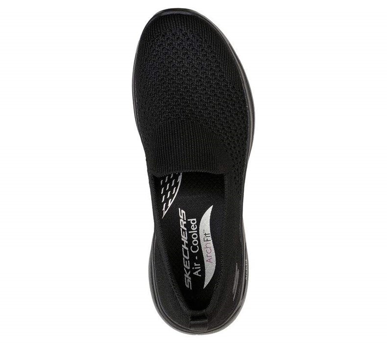 Dámské Trekové Boty Skechers GO WALK Arch Fit - Delora Černé | APZCMYU-78